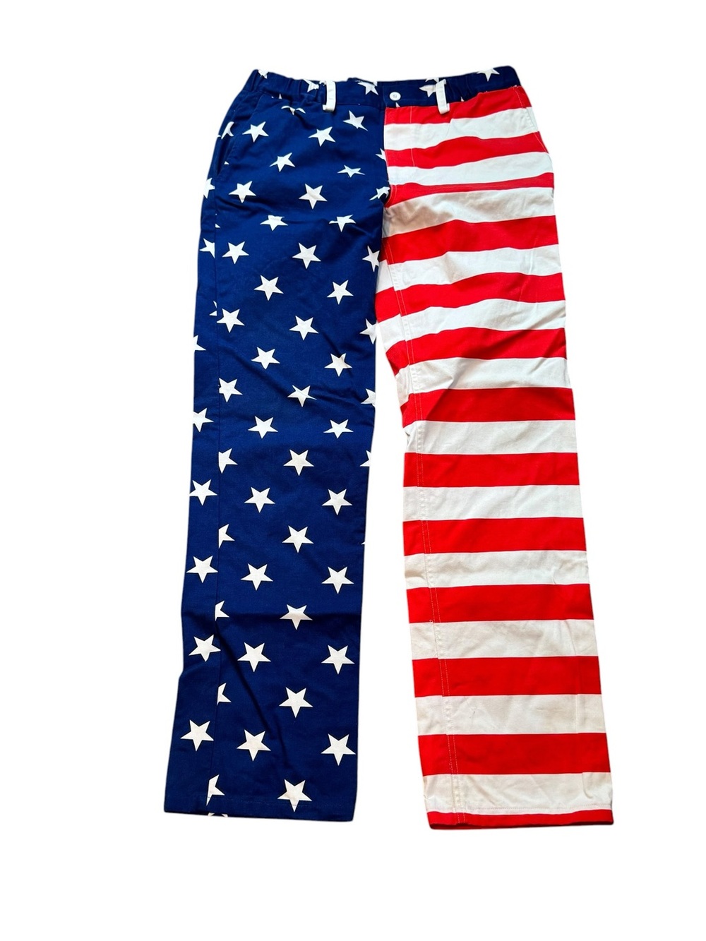 Tipsy Elves Men's USA Patriotic Stars & Stripes Pants L-Novelty Costume Cosplay